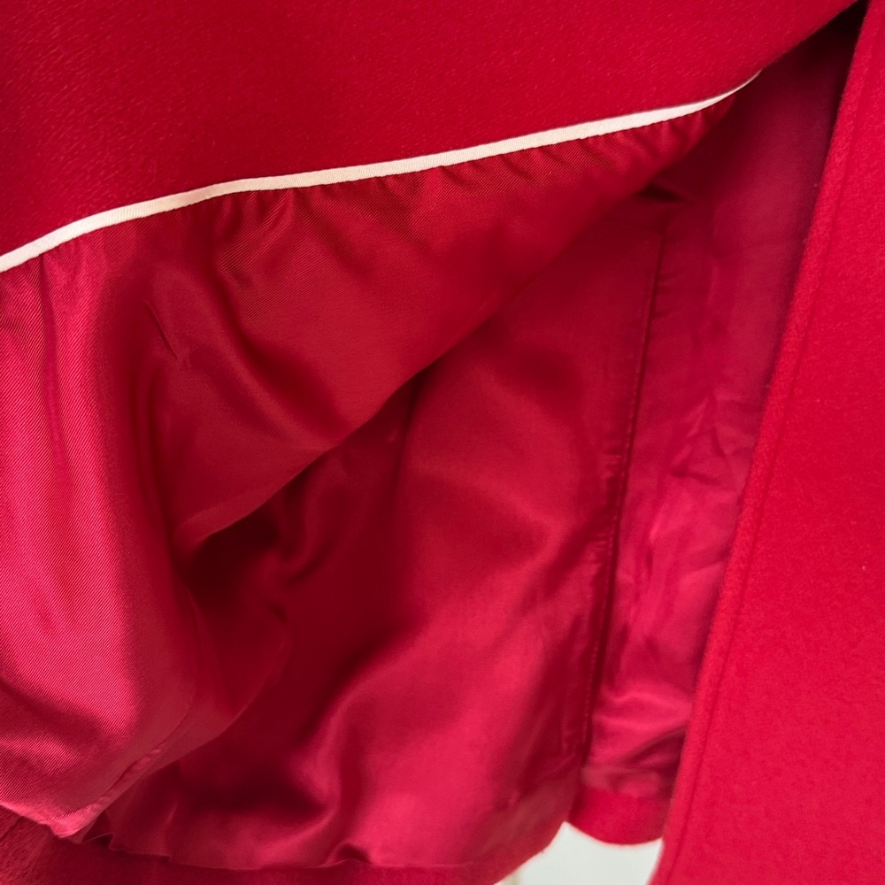 Banana Republic Vibrant Red Pea Coat - Picture 7 of 9